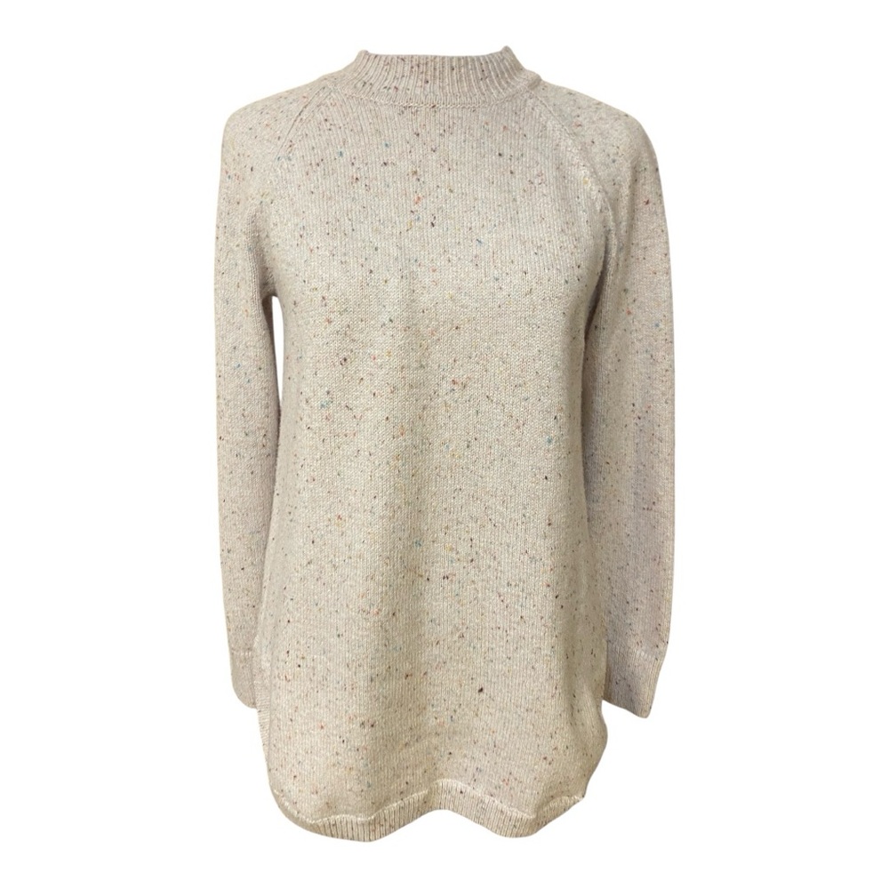 LOFT Multicolor Speckled Cowl Neck Sweater